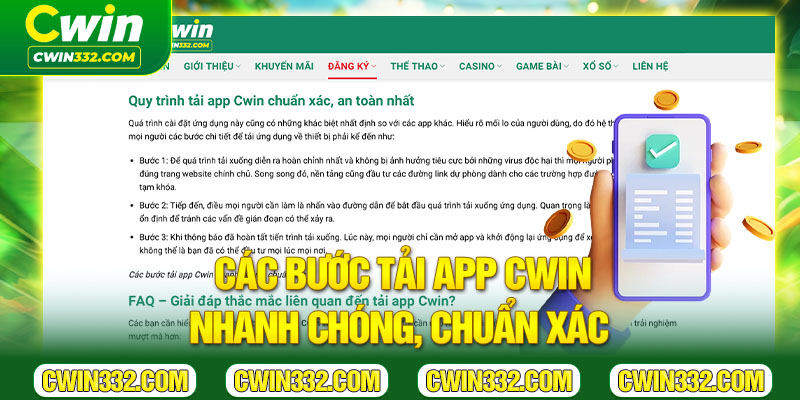 Các bước tải app Cwin nhanh chóng, chuẩn xác