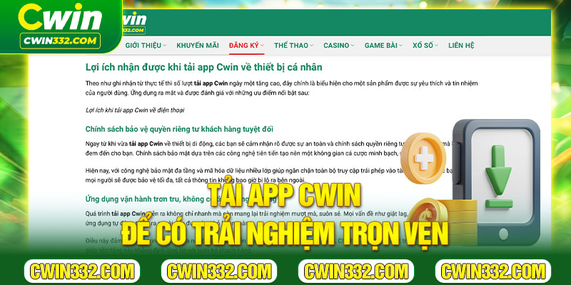 Tải app Cwin để có trải nghiệm trọn vẹn